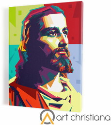 Nowoczesny obraz religijny z Chrystusem, płótno canvas
