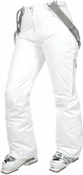 Trespass Damskie spodnie narciarskie Lohan - białe, L/XL