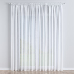 Firana na taśmie, prześwitujący biały, Romantica