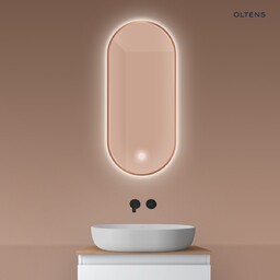 Oltens Nordlis lustro 40x90 cm owalne z oświetleniem