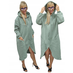 Płaszcz Ocieplany Dłuższy Bluza Wygodna 50 52 5xl