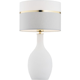 Lampa stołowa BEJA 4359 szklana podstawa biała -