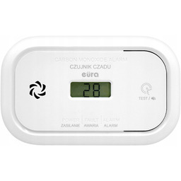 Czujnik tlenku węgla Eura z LCD, certyfikowany (cnbop)