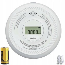 Czujnik Czadu Dymu 2w1 Tlenku WiFi Tuya Detektor