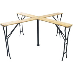 SASKA GARDEN Stół ogrodowy 1061184 Naturalne drewno