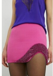 Patrizia Pepe spódnica kolor fioletowy mini prosta