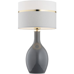 Lampa stołowa BEJA 4360 szklana podstawa szara -
