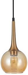 Kulista lampa wisząca Favera PND-42361-1-BRO-AMB Italux bursztynowy brąz