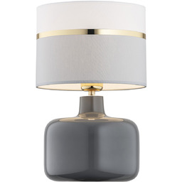 Lampa stołowa BEJA 4362 szklana podstawa szara -