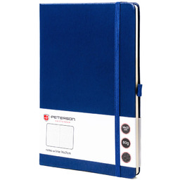 Granatowy notes w formacie A5 zadrukowany w linie