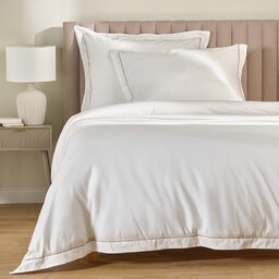 Jednokolorowa pościel z perkalu z lamówką Perlamo 160x200