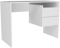 Biurko komputerowe, półka, szuflady, taco3, 125x52x76 cm, biel,