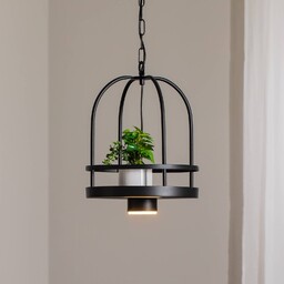 Lampa wisząca Zona Luminex, możliwość ściemniania, czarny, salon