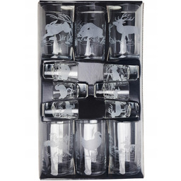 Zestaw 12 sztuk szkła szklanki kieliszki Myśliwskie 1