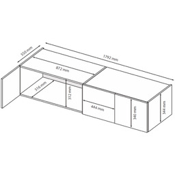 Nadstawka na szafę antracyt / grafit mat 179