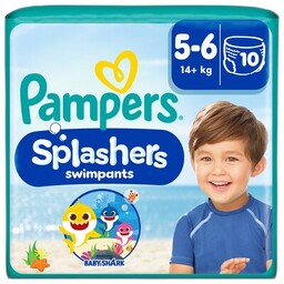 PAMPERS Pieluchomajtki Splashers Baby Shark 5 (10 szt.)