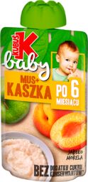 Kubuś Baby Mus + Kaszka, jabłko, morela, po