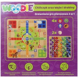 SWEDE Gra planszowa Woodie Chińczyk oraz węże