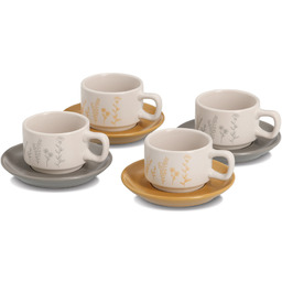 Zeller Zestaw do espresso FLOWERS, 4 filiżanki ze