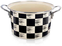 Garnek emaliowany SZACHOWNICA 22 cm, 4 l