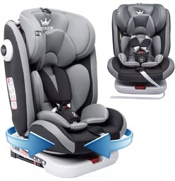 FOTELIK SAMOCHODOWY DZIECIĘCY +BAZA ISOFIX 5-PUNKTOWY PAS REGULOWANY