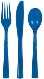 Sztućce plastikowe granatowe - 18 szt.