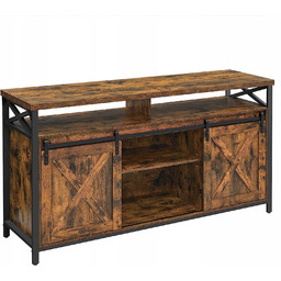 Komoda Szafka Rtv pod Telewizor Vintage Rustykalna Ciemny