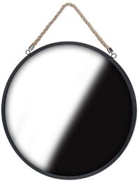 Lustro ścienne czarne okrągłe 41 cm
