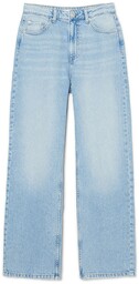 Cropp - Niebieskie jeansy wide leg - Niebieski