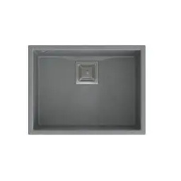 Quadron HQD5542U5-BS David 50 Granitowy Srebrny/Stalowy Zlewozmywak prostokątny