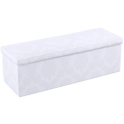 Skrzynia tapicerowana, liście akantu na białym tle ,