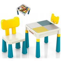 Stolik do Klocków 2w1 do Budowania Rysowania