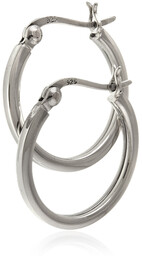 Eleganckie klasyczne srebrne kolczyki gładkie koła kółka 2cm