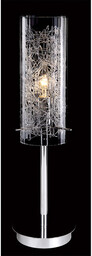 ,Lampa stołowa MTM1903/1,, chrom/transparentny,, 1x40W E14,