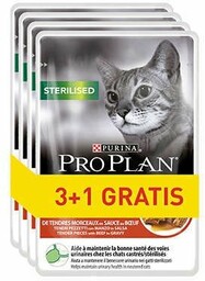 Purina Pro Plan Sterilised Wołowina 4x85g (3+1