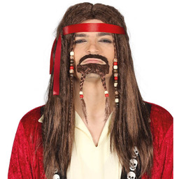 Peruka Kapitan Jack Sparrow - 1 szt.