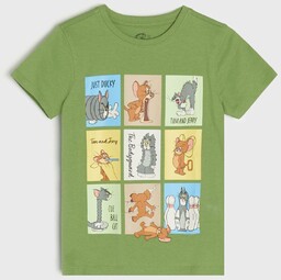 Sinsay - Koszulka Tom i Jerry - Zielony