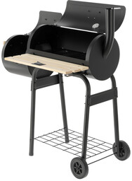 GRILL WĘGLOWY Z WĘDZARNIĄ, RUSZT 60X30CM