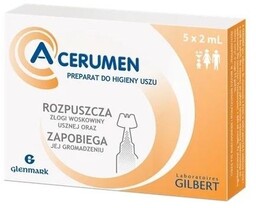 A-CERUMEN preparat do higieny uszu 5x2ml glenmark ->