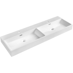 AQUATIC umywalka, odlew marmurowy, 140x46cm, biały AT140 ZIMOWA