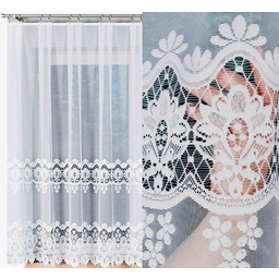 Daria firana żakardowa wzór, 018982, 400x160cm prosta (gotowa)