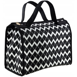 Kosmetyczka damska organizer kuferek torebka INTER-VION seria BLACK&WHITE