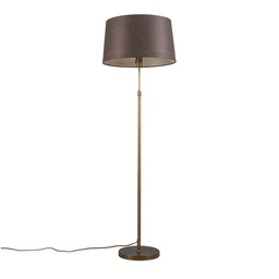 Lampa stojąca brązowa z brązowym kloszem 45 cm