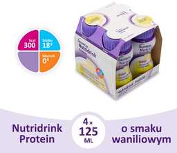 Nutridrink Protein o smaku waniliowym, płyn 4 x
