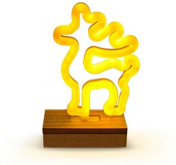Neon dekoracyjny LED RENIFER na podstawce biały ciepły
