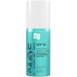 AA Aloes Nawilżająco-rozświetlająca mgiełka do twarzy SPF50 100ml