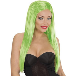 Widmann 06761 - peruka Glamour, zielona, sztuczne włosy,