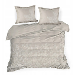 Pościel Satynowa Haft Premium 220X200 Beżowy