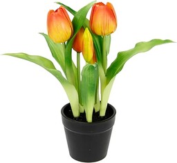 Flair Flower Sztuczne tulipany w doniczce, prawdziwe