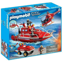 Playmobil, straż pożarna z motorem podwodnym, zestaw